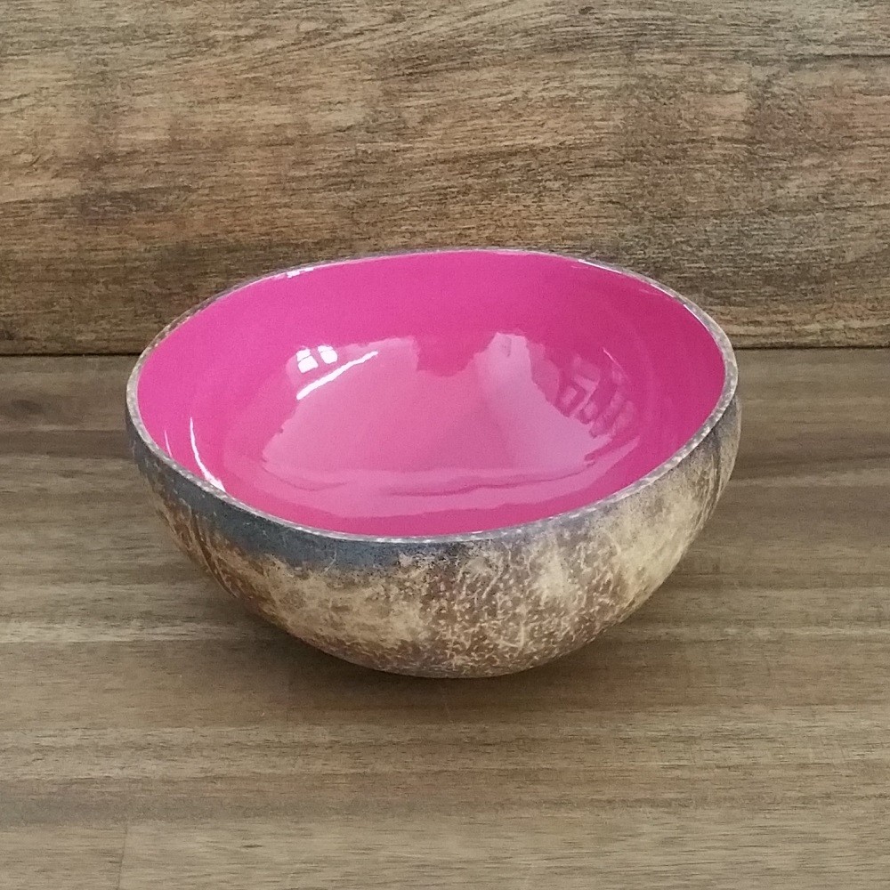 Kokos Schale, Kokosnussschale ca 12cm Durchmesser kleines Deko